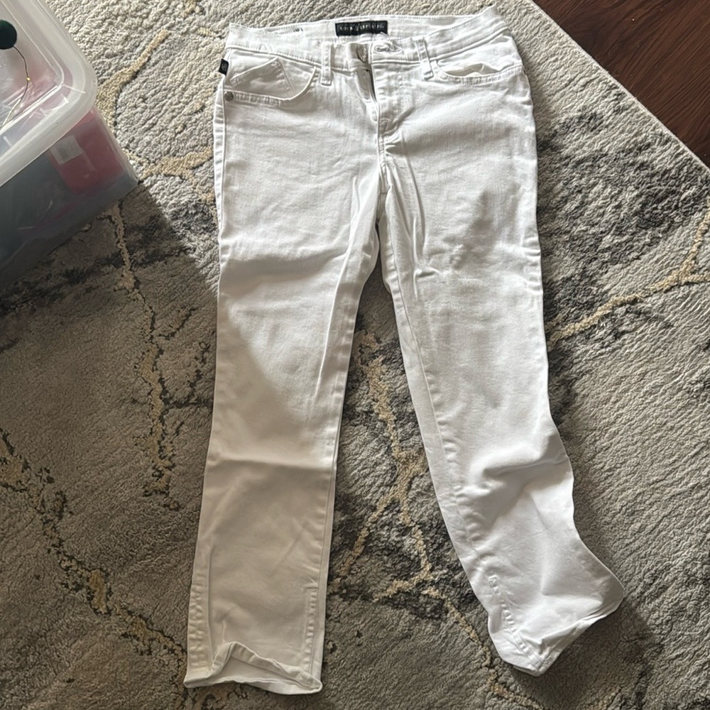 Rock & republic 7/8 length white jeans